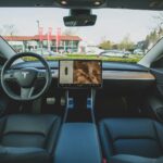 black car interior